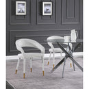  Meridian Destiny Cream Boucle Fabric Upholstered Dining Chair IMAGE 2