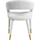  Meridian Destiny Cream Boucle Fabric Upholstered Dining Chair IMAGE 3