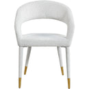  Meridian Destiny Cream Boucle Fabric Upholstered Dining Chair IMAGE 4