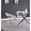  Meridian Destiny Cream Boucle Fabric Upholstered Dining Chair IMAGE 7