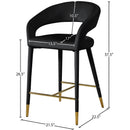  Color_Black/ Gold -- Meridian Destiny Counter Height Stool IMAGE 7