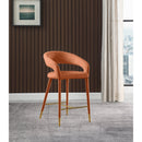  Color_Cognac -- Destiny Cognac Velvet Upholstered Counter Stool IMAGE 2