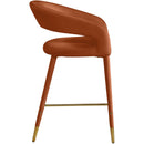  Color_Cognac -- Destiny Cognac Velvet Upholstered Counter Stool IMAGE 5