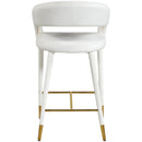  Color_Cream/ Gold -- Destiny Cream Velvet Upholstered Counter Stool IMAGE 3