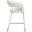  Color_Cream/ Gold -- Destiny Cream Velvet Upholstered Counter Stool IMAGE 5