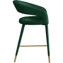  Color_Gold/ Green -- Destiny Green Velvet Upholstered Counter Stool IMAGE 5