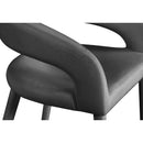  Color_Gold/ Grey -- Destiny Grey Velvet Upholstered Counter Stool IMAGE 6