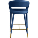  Color_Navy -- Destiny Navy Velvet Upholstered Counter Stool IMAGE 3