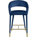  Color_Navy -- Destiny Navy Velvet Upholstered Counter Stool IMAGE 4