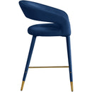  Color_Navy -- Destiny Navy Velvet Upholstered Counter Stool IMAGE 5