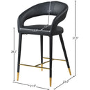 Color_Black/ Gold -- Meridian Destiny Counter Height Stool IMAGE 7