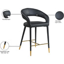  Color_Black/ Gold -- Meridian Destiny Counter Height Stool IMAGE 8