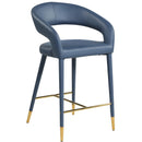 Color_Navy -- Destiny Navy Vegan Leather Upholstered Counter Stool IMAGE 1