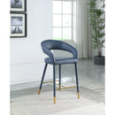  Color_Navy -- Destiny Navy Vegan Leather Upholstered Counter Stool IMAGE 2