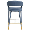  Color_Navy -- Destiny Navy Vegan Leather Upholstered Counter Stool IMAGE 3