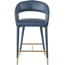  Color_Navy -- Destiny Navy Vegan Leather Upholstered Counter Stool IMAGE 4