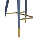  Color_Navy -- Destiny Navy Vegan Leather Upholstered Counter Stool IMAGE 6
