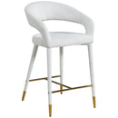  Meridian Destiny Cream Boucle Fabric Upholstered Counter Stool IMAGE 1