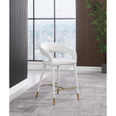  Meridian Destiny Cream Boucle Fabric Upholstered Counter Stool IMAGE 2