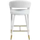  Meridian Destiny Cream Boucle Fabric Upholstered Counter Stool IMAGE 3