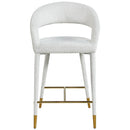  Meridian Destiny Cream Boucle Fabric Upholstered Counter Stool IMAGE 4