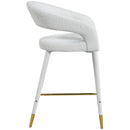  Meridian Destiny Cream Boucle Fabric Upholstered Counter Stool IMAGE 5