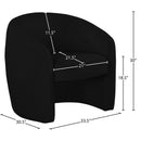  Manufacturer Color_Black -- Meridian Acadia Stationary Fabric Accent Chair IMAGE 7