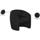  Manufacturer Color_Black -- Meridian Acadia Stationary Fabric Accent Chair IMAGE 8