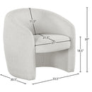  Manufacturer Color_Cream -- Acadia Cream Boucle Fabric Upholstered Accent Chair IMAGE 7