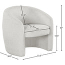 Meridian Acadia Cream Boucle Fabric Accent Chair IMAGE 7