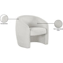  Manufacturer Color_Cream -- Acadia Cream Boucle Fabric Upholstered Accent Chair IMAGE 8