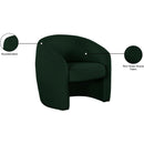  Manufacturer Color_Green -- Acadia Green Boucle Fabric Upholstered Accent Chair IMAGE 8