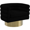 Meridian Tessa Stationary Fabric Accent Chair 544Black IMAGE 1