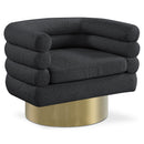  Manufacturer Color_Black -- Meridian Tessa Stationary Fabric Accent Chair IMAGE 1