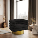  Manufacturer Color_Black -- Meridian Tessa Stationary Fabric Accent Chair IMAGE 2