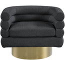  Manufacturer Color_Black -- Meridian Tessa Stationary Fabric Accent Chair IMAGE 4