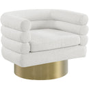 Meridian Tessa Stationary Fabric Accent Chair 544Cream IMAGE 1