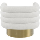  Manufacturer Color_Cream -- Tessa Cream Boucle Fabric Upholstered Swivel Accent Chair IMAGE 3