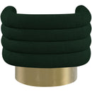  Manufacturer Color_Green -- Tessa Green Boucle Fabric Upholstered Swivel Accent Chair IMAGE 3
