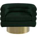  Manufacturer Color_Green -- Tessa Green Boucle Fabric Upholstered Swivel Accent Chair IMAGE 4