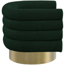  Manufacturer Color_Green -- Tessa Green Boucle Fabric Upholstered Swivel Accent Chair IMAGE 5