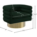  Manufacturer Color_Green -- Tessa Green Boucle Fabric Upholstered Swivel Accent Chair IMAGE 7