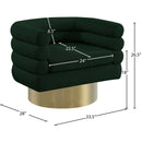 Meridian Tessa Green Boucle Fabric Accent Chair IMAGE 7