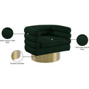  Manufacturer Color_Green -- Tessa Green Boucle Fabric Upholstered Swivel Accent Chair IMAGE 8
