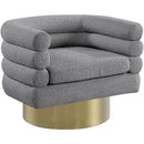 Meridian Tessa Stationary Fabric Accent Chair 544Grey IMAGE 1