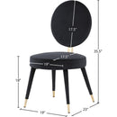  Color_Black/ Brass -- Meridian Brandy Dining Chair IMAGE 6