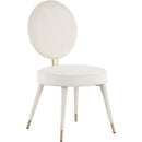  Color_Cream -- Brandy Cream Velvet Upholstered Dining Chair IMAGE 1