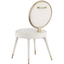 Color_Cream -- Brandy Cream Velvet Upholstered Dining Chair IMAGE 3