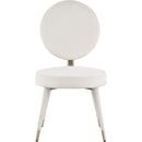  Color_Cream -- Brandy Cream Velvet Upholstered Dining Chair IMAGE 4
