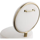  Color_Cream -- Brandy Cream Velvet Upholstered Dining Chair IMAGE 5